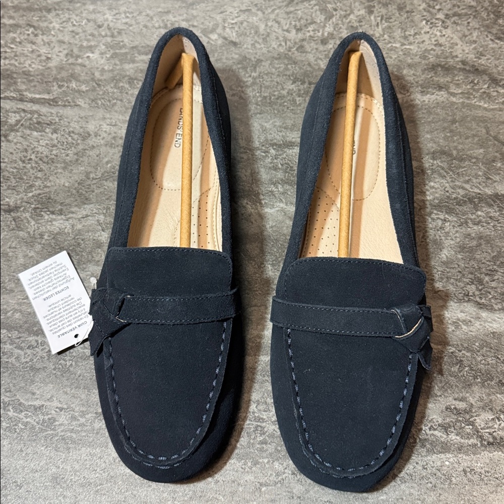 Lands End Suede Women’s Loafers Blues 11D - Picture 2 of 6